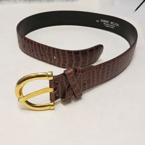 Robbie Nelson Genuine Leather Womens Browm Belt